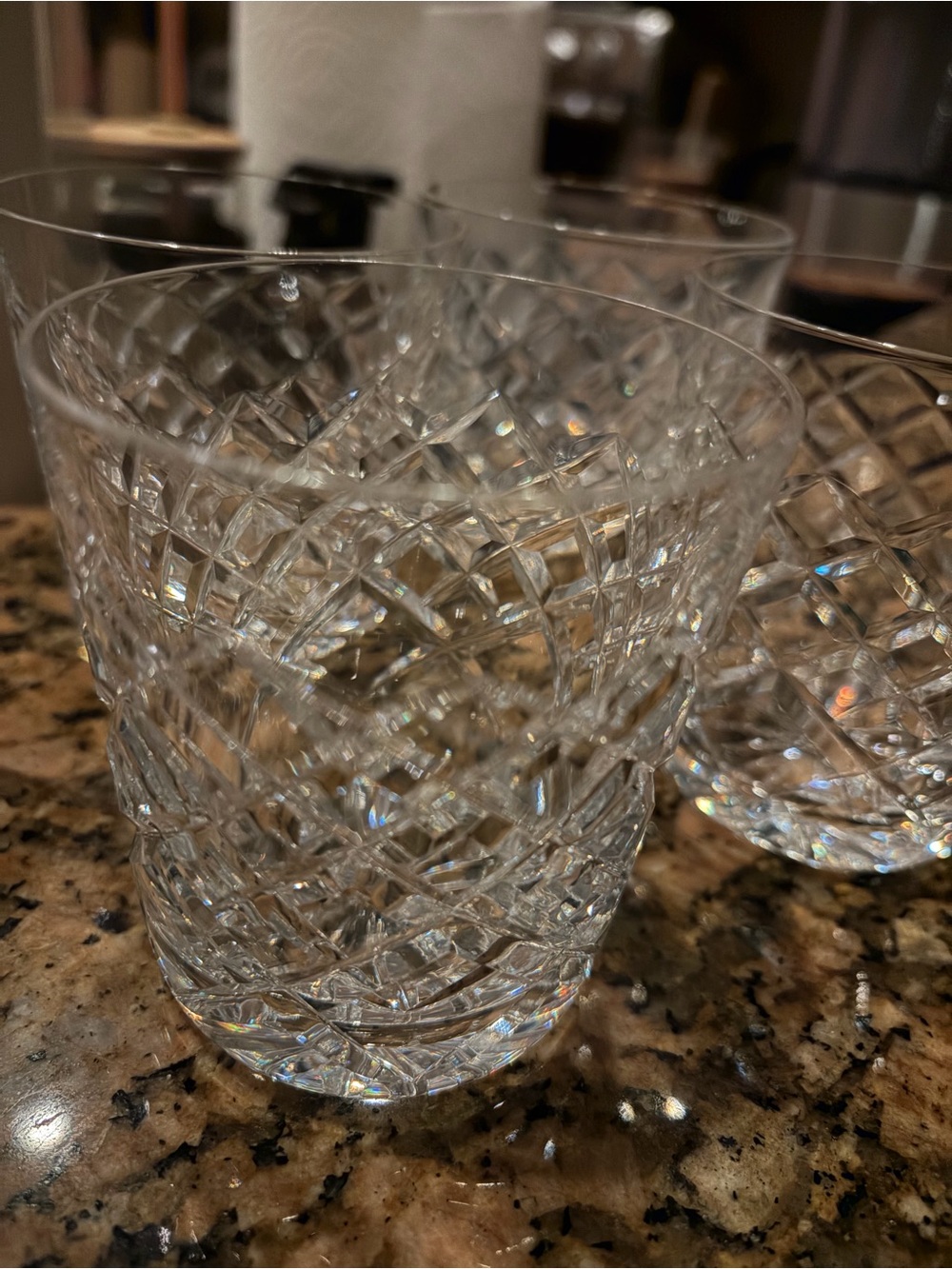 Waterford Clear Cut Crystal Tumbler Glasses (4 Glasses)